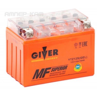 Аккумулятор GIVER ENERGY 12V/11Ач (YTZ12S) GEL