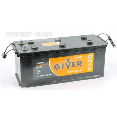 Аккумулятор GIVER HYBRID 6CT -132 евро.конус