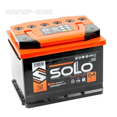 Аккумулятор SOLO PREMIUM 6СТ-64.0 L3