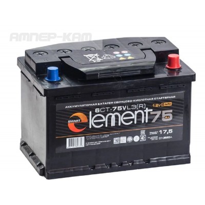 Аккумулятор Smart ELEMENT 6СТ-75.0 VL3