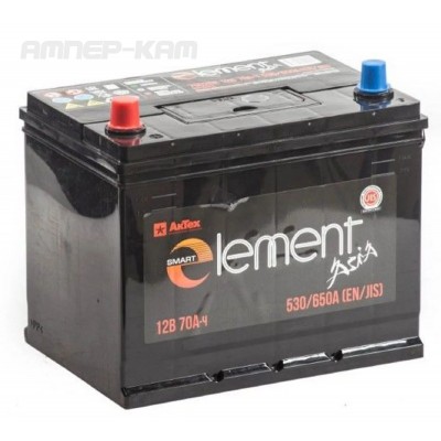 Аккумулятор Smart ELEMENT Asia 6СТ-70.1 LЗ (75D26R)