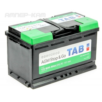 Аккумулятор TAB AGM Stop&Go 6СТ-80.0