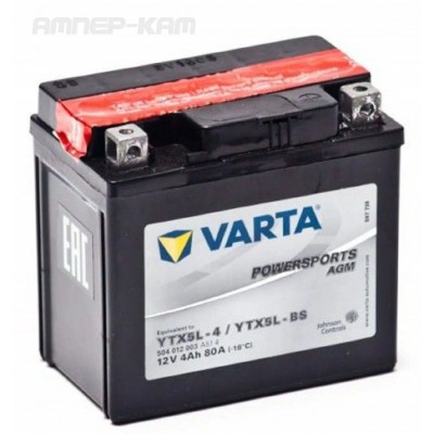 Аккумулятор VARTA POWERSPORTS  12V/4Ач (504 012 003) AGM