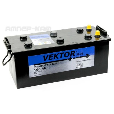 Аккумулятор Vektor Plus 6СТ-190 евро.конус