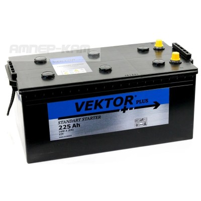 Аккумулятор Vektor Plus 6СТ-225 евро.конус