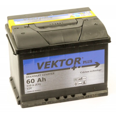 Аккумулятор Vektor Plus 6СТ-60.0