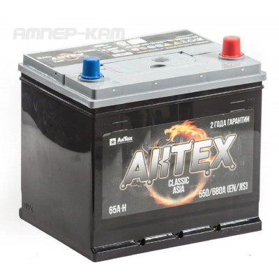 Аккумулятор АКТЕХ CLASSIC Asia 6СТ-65.0 LЗ (75D23L)