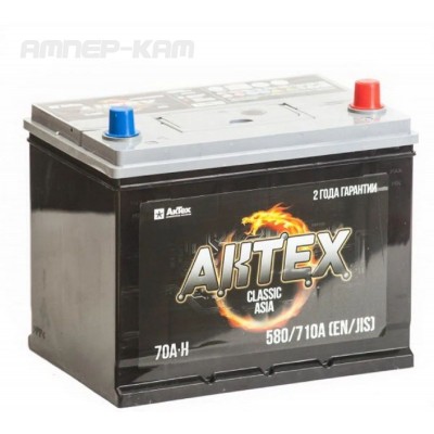 Аккумулятор АКТЕХ CLASSIC Asia 6СТ-70.0 LЗ (80D26L)