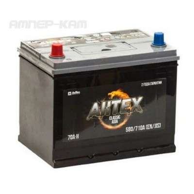 Аккумулятор АКТЕХ CLASSIC Asia 6СТ-70.1 LЗ (80D26R)