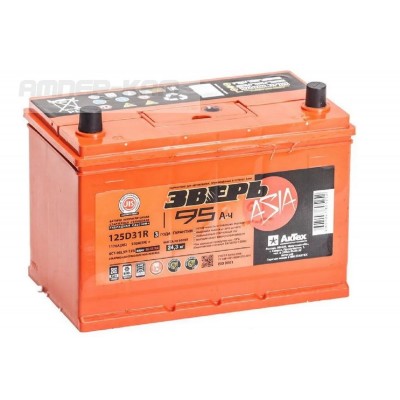Аккумулятор ЗВЕРЬ Asia 6СТ-95.1 LЗУ (125D31R)
