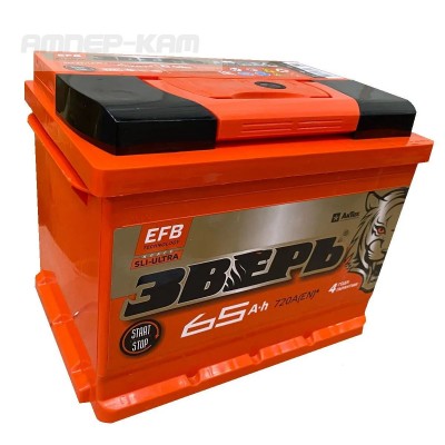 Аккумулятор ЗВЕРЬ EFB 6СТ-65.1 L3У